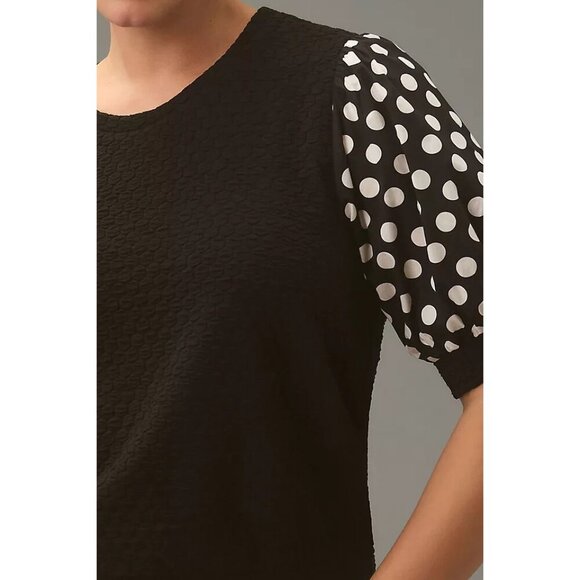 Anthropologie Porridge Puff-Sleeve Polka dot Pullover Top 3X - Picture 4 of 4